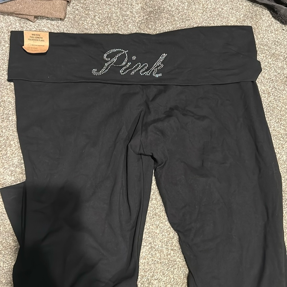 Fold over flare leggings bling ❤️